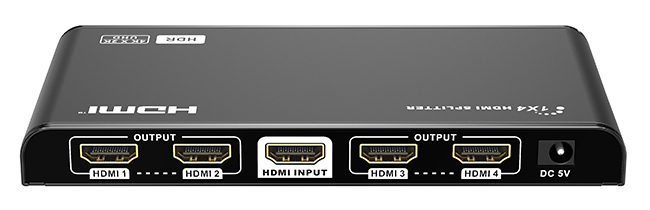 天下の台所本店4K@60Hz Mini安定版HDMI分配器 HDMIセレクター HDMI分配器1入力2出力 HDMI2.0b  メッキコネクタ搭載Chrom