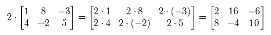 矩阵与数的乘法